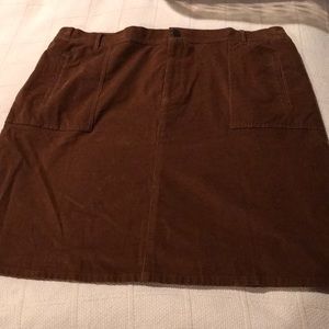J.Jill Brown Corduroy Skirt